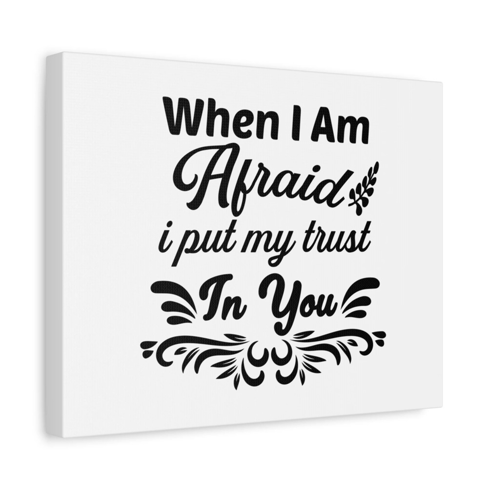 Scripture Canvas I Put My Trust In You Psalm 9:10 Leaves Christian Wall Art